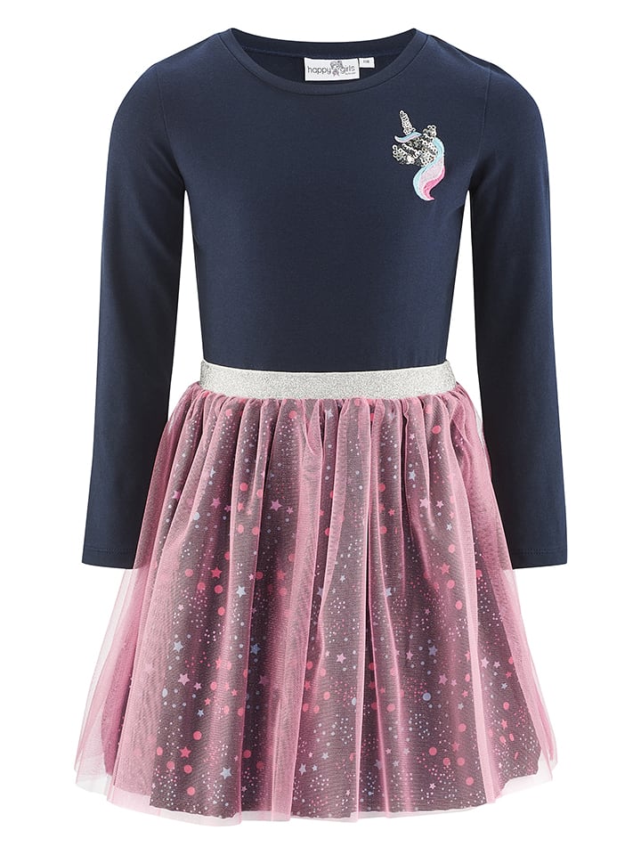 happy girls by Eisend Sukienka w kolorze granatowym rozmiar: 134