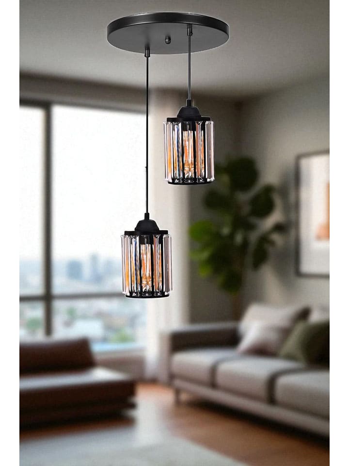 Opviq Lampa wisząca w kolorze czarnym - szer. 25 cm rozmiar: onesize