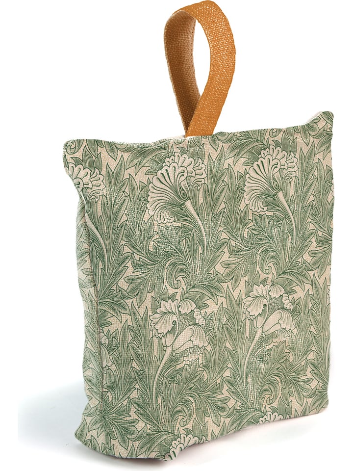 Madre Selva Stoper "Green Flowers" w kolorze zielono-beżowym do drzwi - 22 x 10 cm rozmiar: onesize