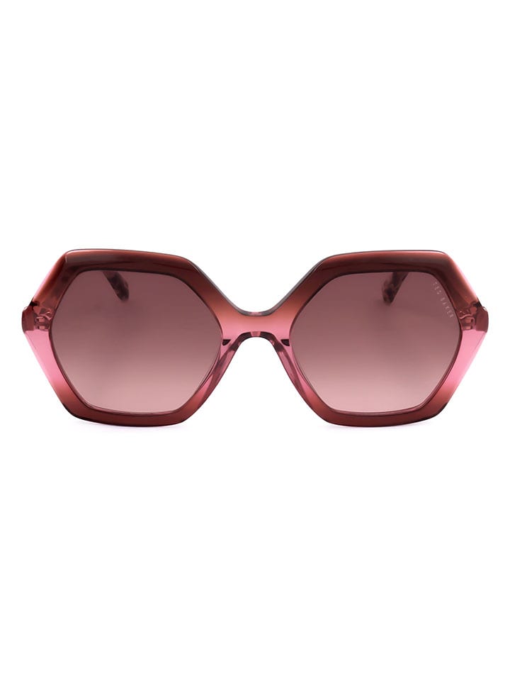 Ted Baker Damskie okulary przeciwsłoneczne w kolorze jasnoróżowo-brązowym rozmiar: 52