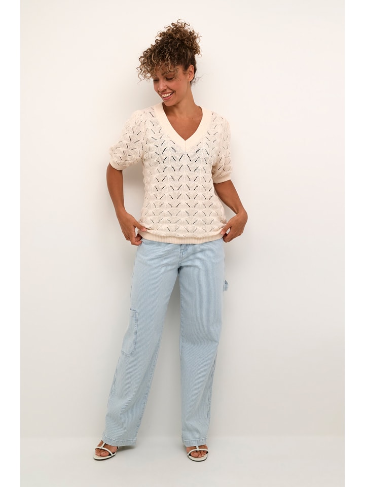 Kaffe Sweter w kolorze beżowym rozmiar: XL