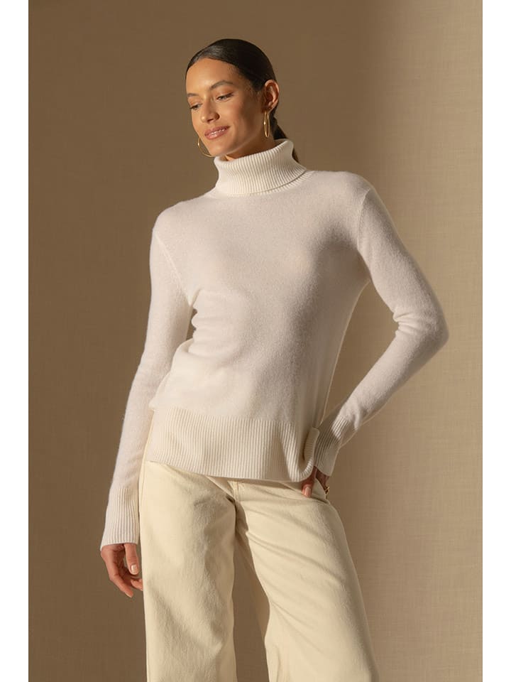 Perfect Cashmere Kaszmirowy golf w kolorze kremowym rozmiar: S