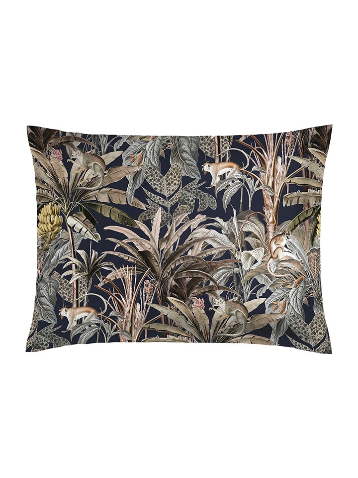 Chevignon Satynowe poszewki (2 szt.) "Sauvage" w kolorze granatowo-beżowym na poduszki rozmiar: 50x70 cm