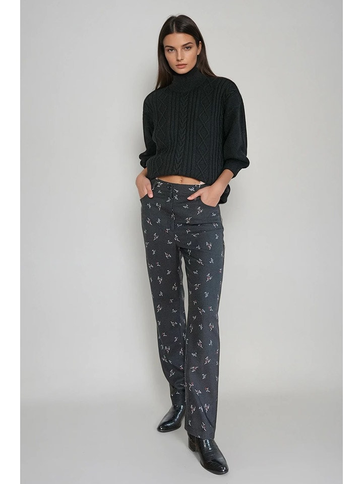 Monki Spodnie w kolorze antracytowym rozmiar: 36