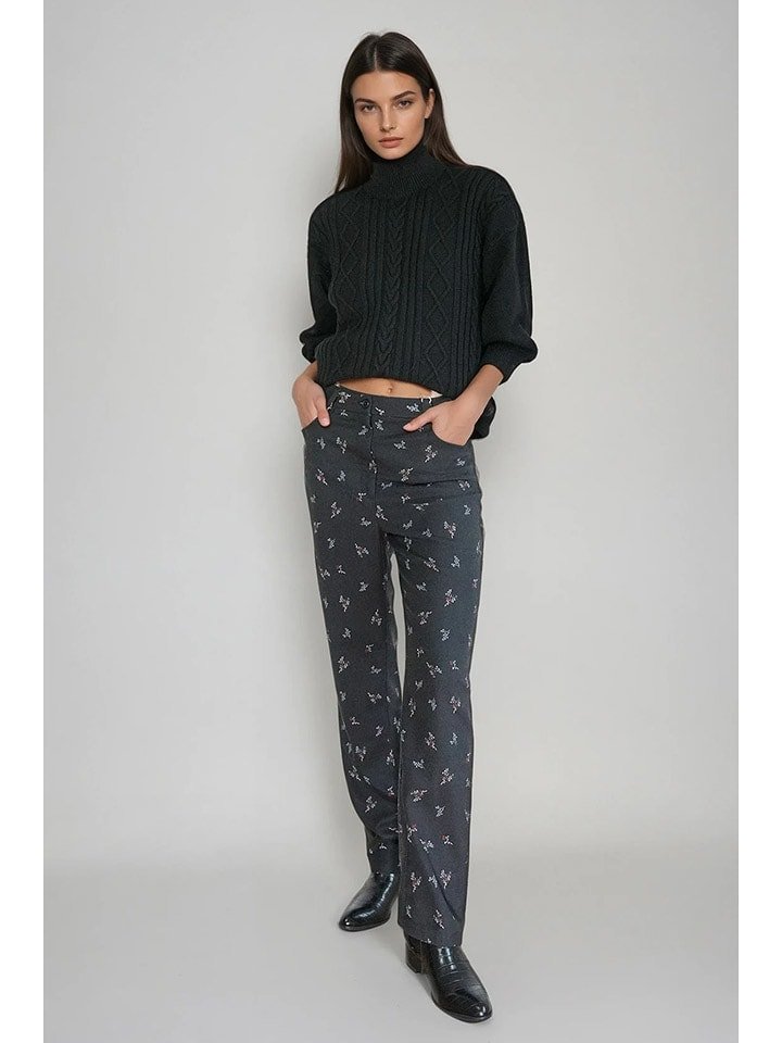 Monki Spodnie w kolorze antracytowym rozmiar: 36