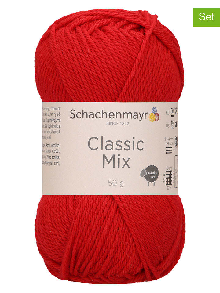Schachenmayr since 1822 Mieszana przędza wełniana (10 szt.) w kolorze czerwonym - 10 x 50 g rozmiar: onesize