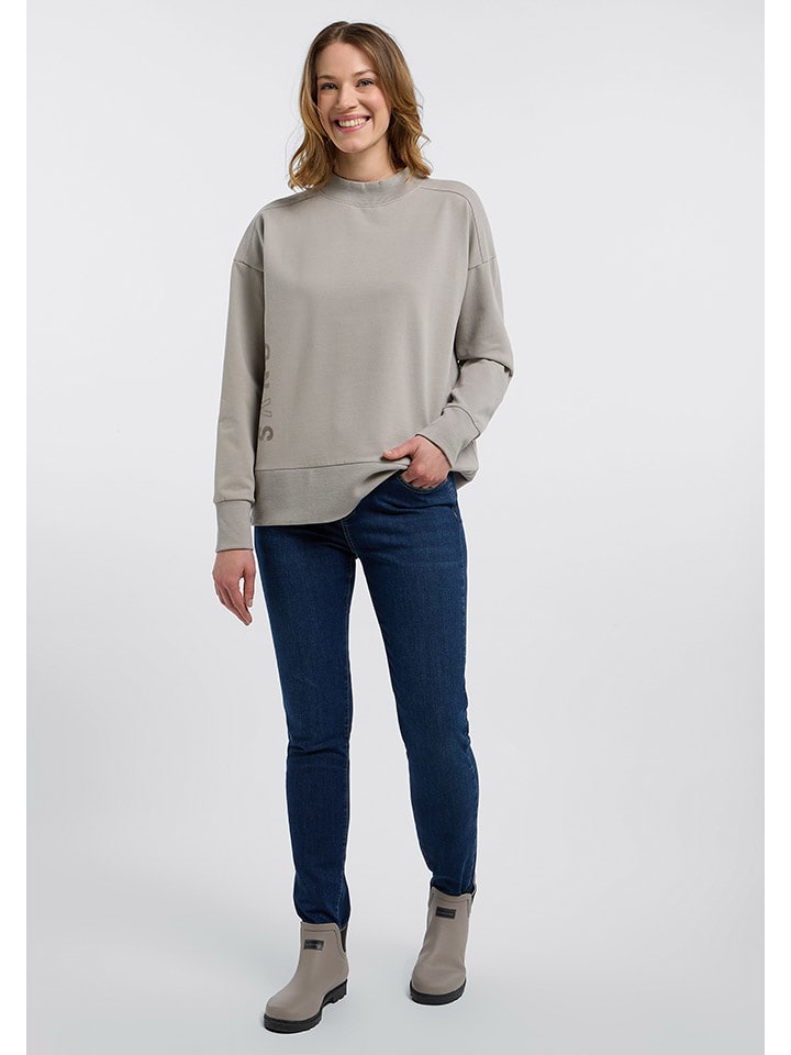 ELBSAND Bluza "Enola" w kolorze szarobrązowym rozmiar: S