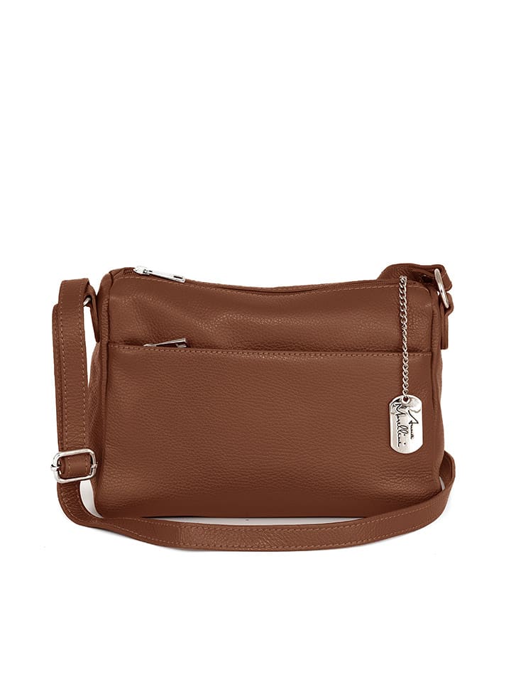 Anna Morellini Skórzana torebka "Orlanda" w kolorze brązowym - 29 x 23 x 12 cm rozmiar: onesize