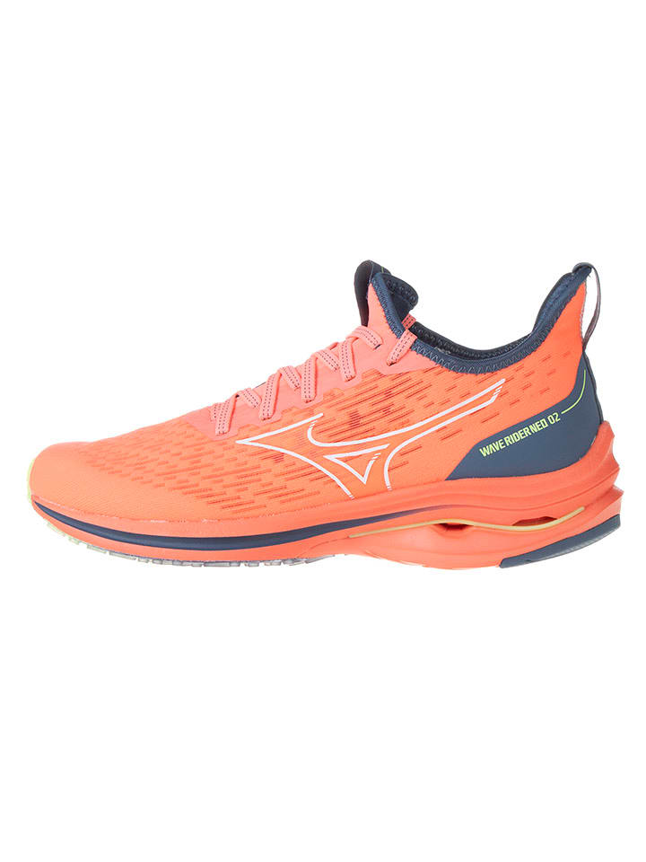 Mizuno Buty "Wave Ride Neo 2" w kolorze niebiesko-pomarańczowym do biegania rozmiar: 37