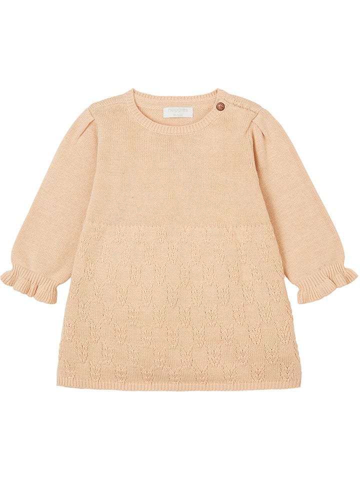 Noppies Sukienka dzianinowa "Fasnia" w kolorze beżowym rozmiar: 74