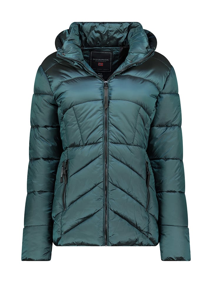 Geographical Norway Kurtka zimowa "Blanche" w kolorze ciemnozielonym rozmiar: L