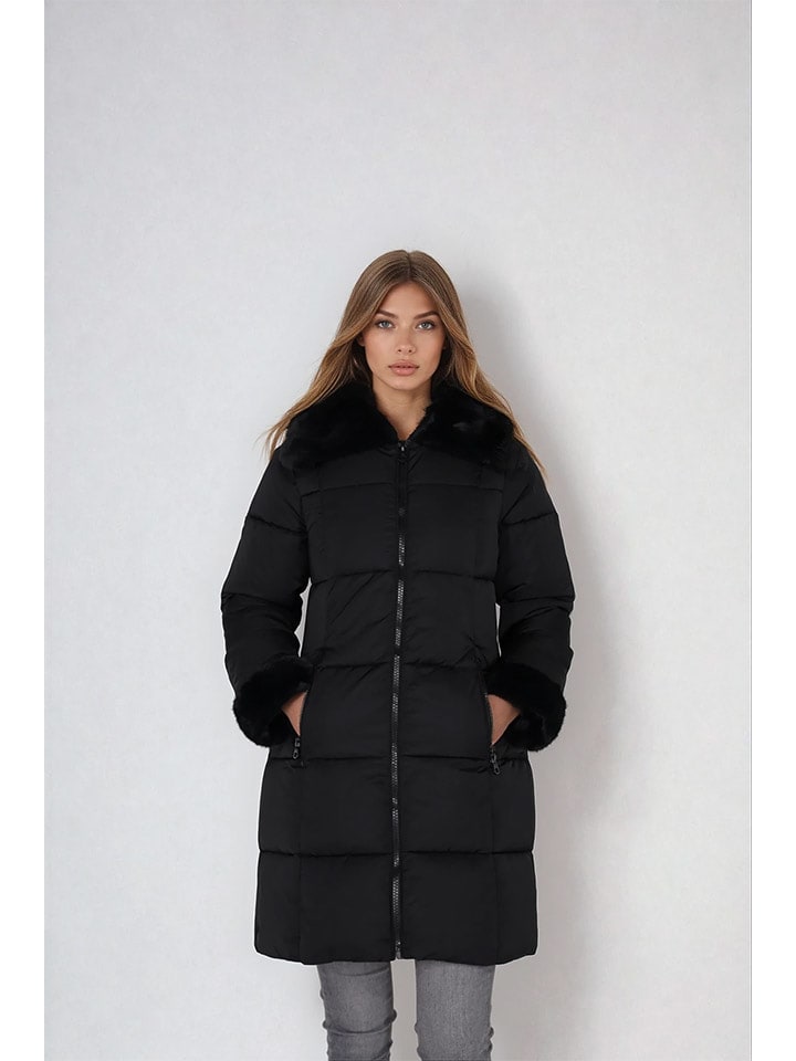 Jessica Simpson Płaszcz zimowy w kolorze czarnym rozmiar: M