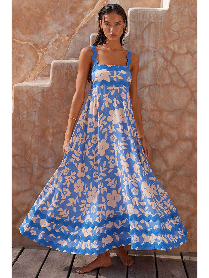 Tazga Sukienka w kolorze niebiesko-kremowym rozmiar: 36