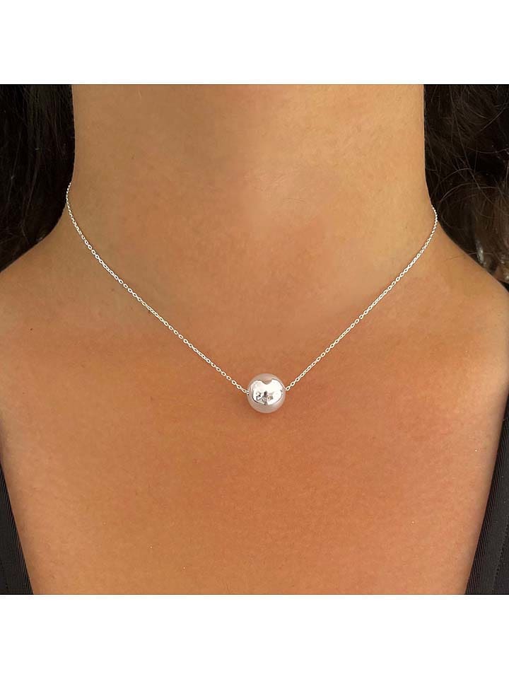 Les Petites Précieuses Srebrny naszyjnik z elementem ozdobnym - dł. 40 cm rozmiar: onesize