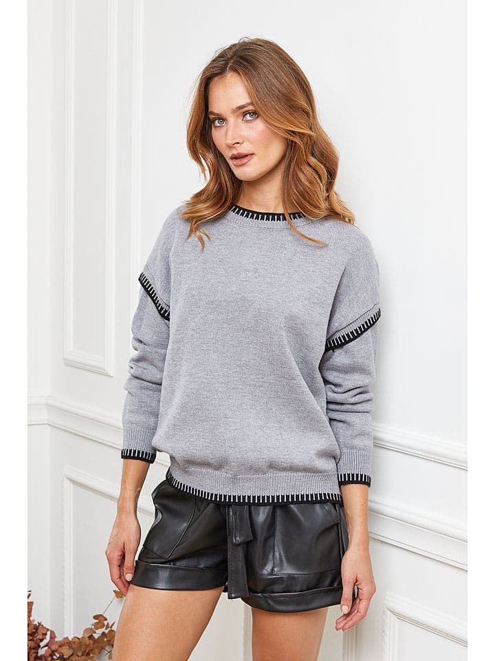 Joséfine Sweter "Brami" w kolorze szarym rozmiar: S