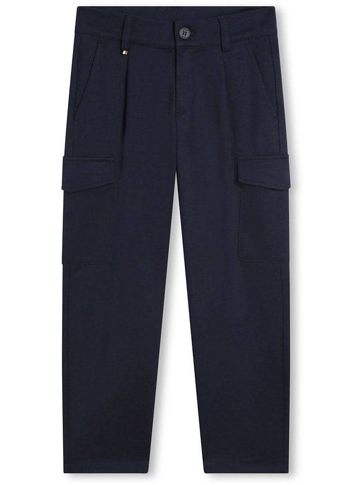 Hugo Boss Kids Bojówki w kolorze granatowym rozmiar: 152