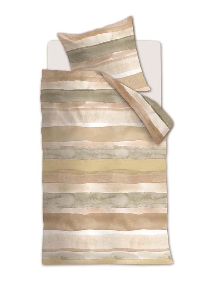 Beddinghouse Komplet pościeli renforcé "Mix Natural" w kolorze beżowo-zielonym rozmiar: 155x220 cm