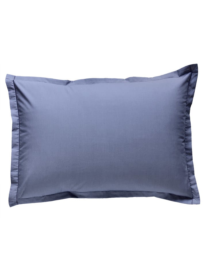 Soft by Perle de Coton Perkalowa poszewka w kolorze niebieskim na poduszkę rozmiar: 160x200 cm