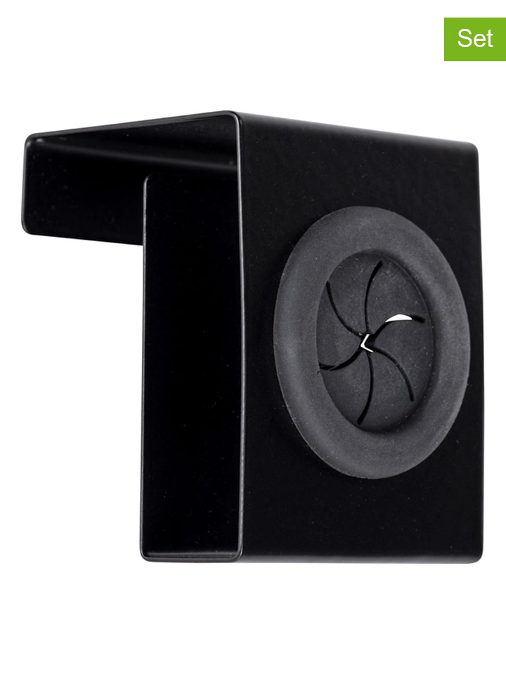 Wenko Haczyki (4 szt.) w kolorze czarnym - 5 x 6 x 4 cm rozmiar: onesize