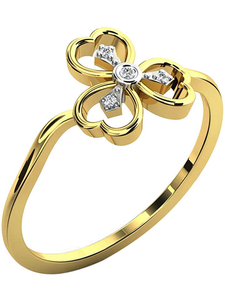 Vittoria Jewels Złoty pierścionek z diamentami rozmiar: 54