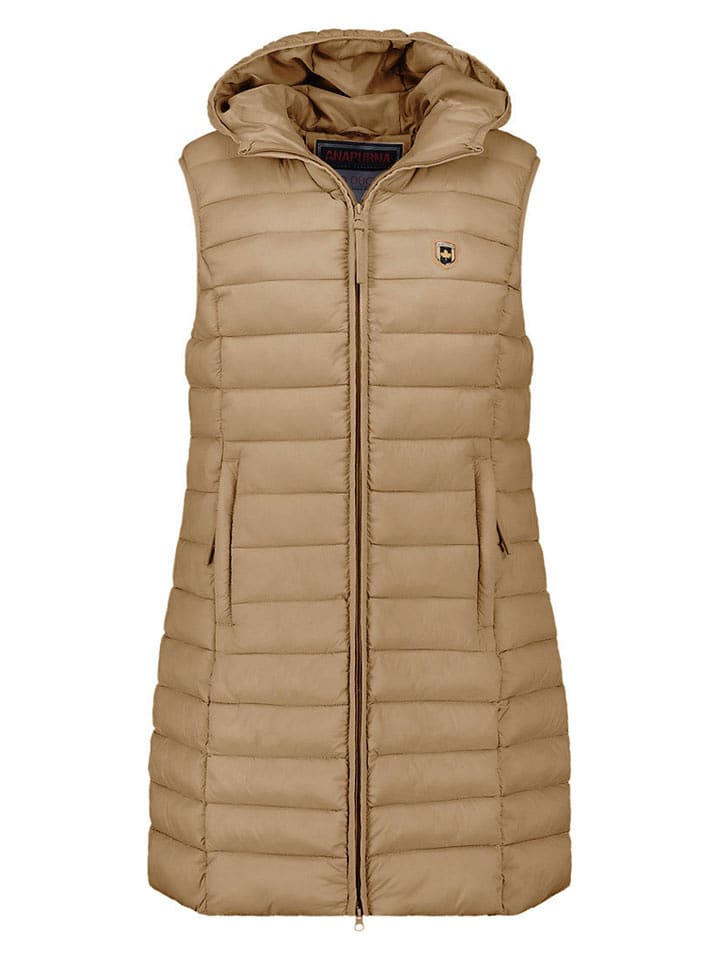 ANAPURNA Kamizelka pikowana "Vakitalana Long" w kolorze beżowym rozmiar: L