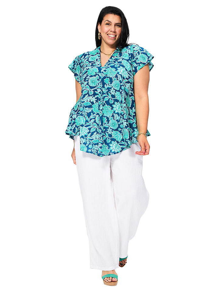 Aller Simplement Bluzka w kolorze niebiesko-turkusowym rozmiar: 42/44