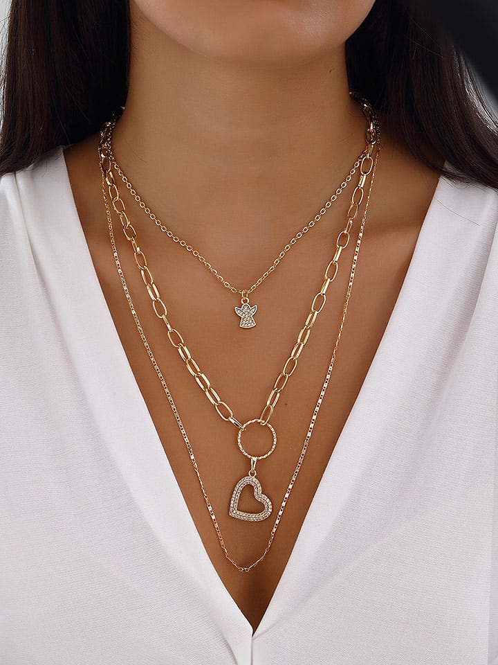 Nakkash Pozłacany naszyjnik z cyrkonią rozmiar: onesize