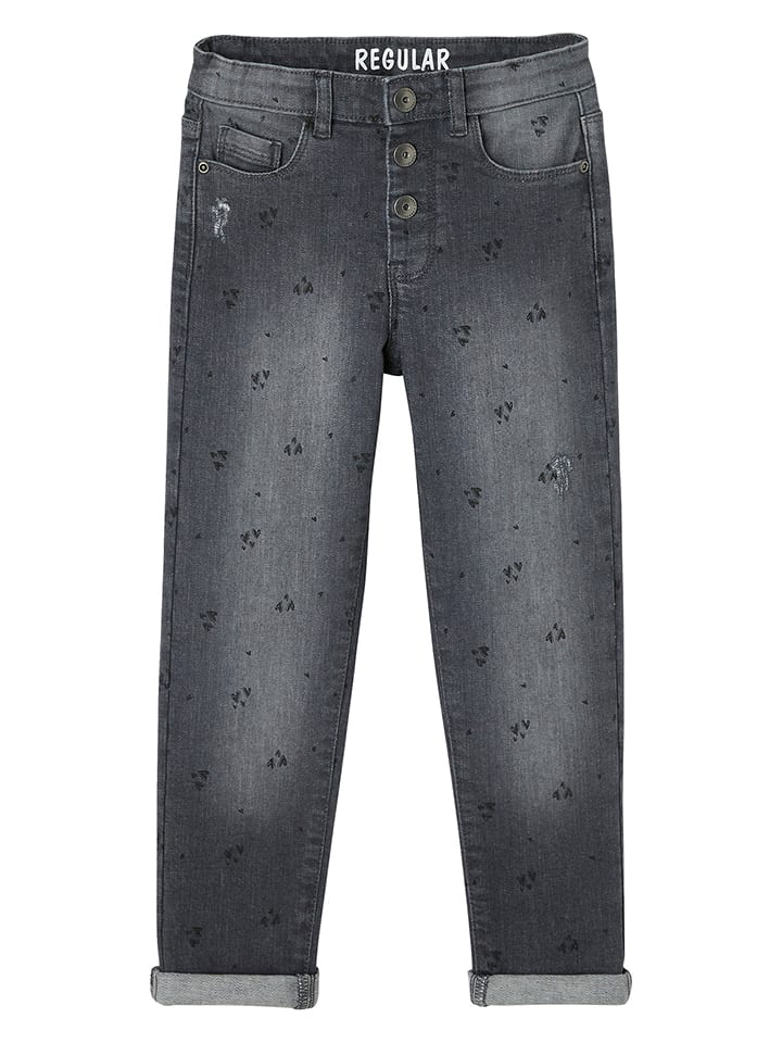 vertbaudet Dżinsy - Regular fit - w kolorze czarnym rozmiar: 152