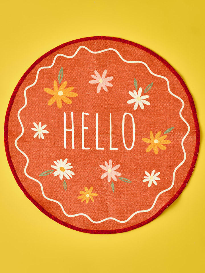 BELLA MAISON Dywan "Freya" w kolorze czerwonym - Ø 80 cm rozmiar: onesize