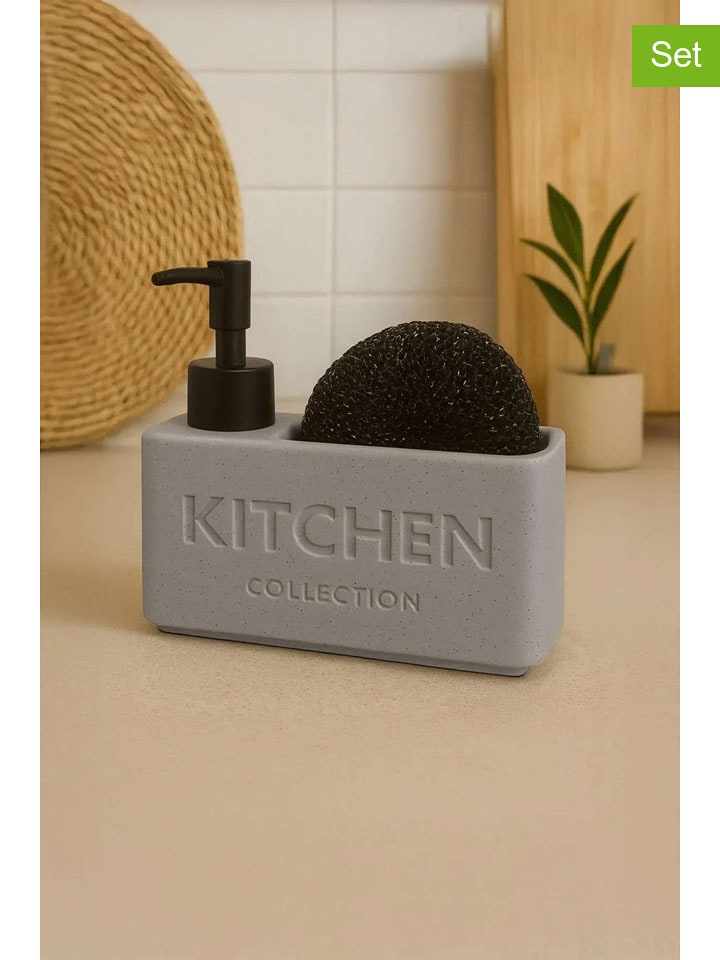 Violeta Home 2-częściowy zestaw w kolorze szaro-czarnym - 16 x 8 cm rozmiar: onesize