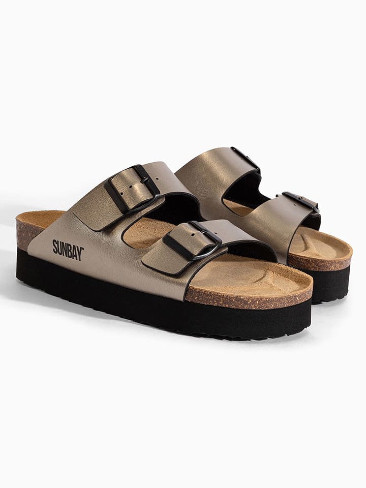 Sunbay Klapki w kolorze złotym rozmiar: 40