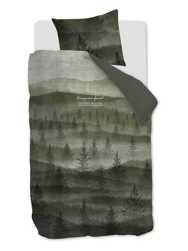 Beddinghouse Komplet pościeli "Evergreen" w kolorze zielonym rozmiar: 200x200 cm
