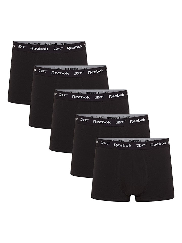 Reebok Bokserki (5 par) "Boyes" w kolorze czarnym rozmiar: M
