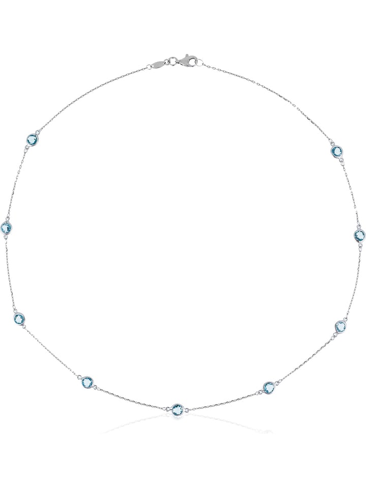 OR ÉCLAT Złoty naszyjnik "Colors" z topazami - dł. 42 cm rozmiar: onesize