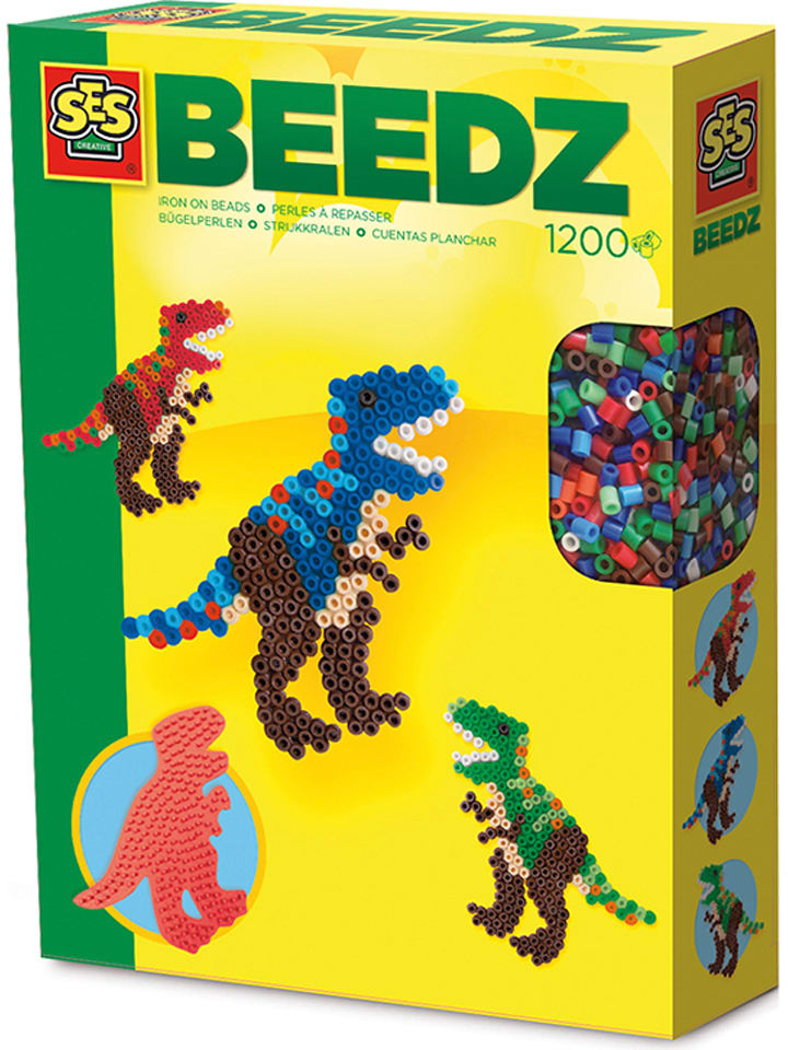 SES Zestaw koralików do prasowanek "T-Rex" - 5+ rozmiar: onesize