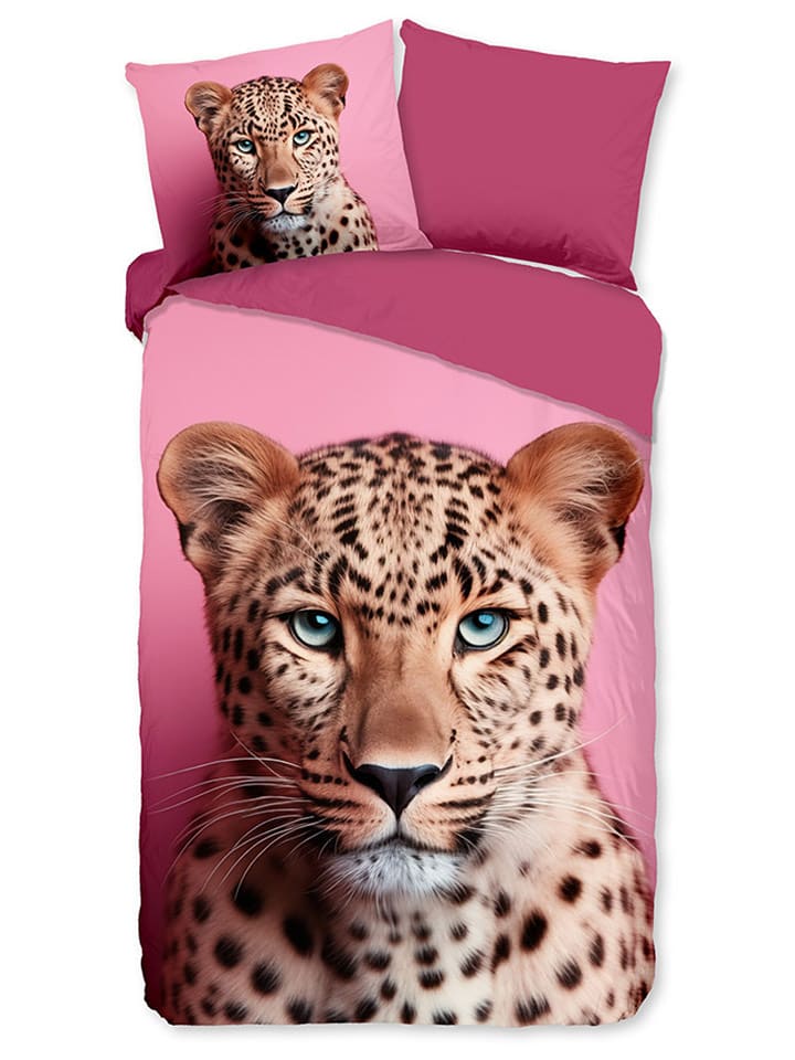 Pure Komplet pościeli "Leona" w kolorze różowym z mikrofibry rozmiar: 155x220 cm