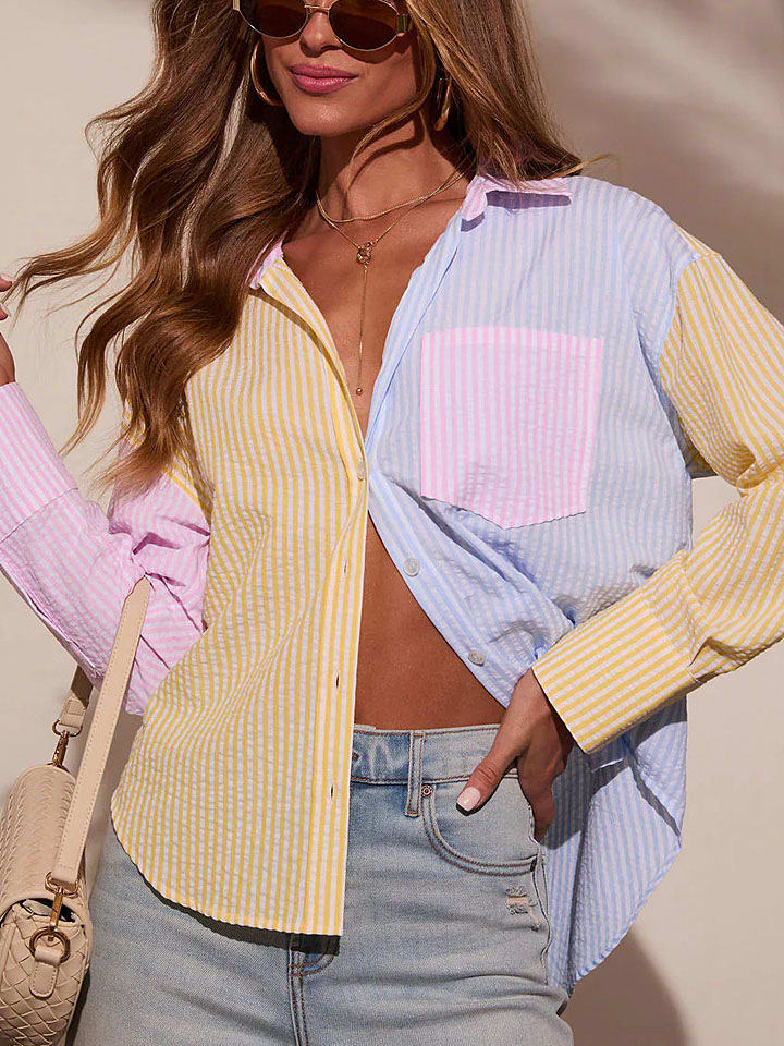 LA Angels Koszula w kolorze żółto-błękitno-jasnoróżowym rozmiar: L