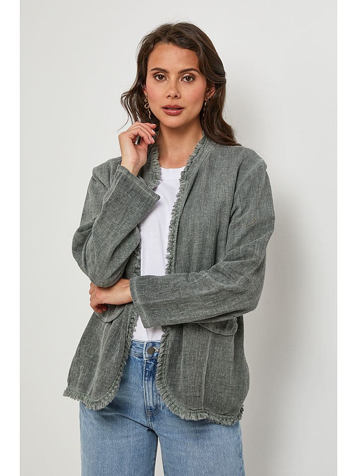 Lin Passion Blezer w kolorze khaki rozmiar: 38/40