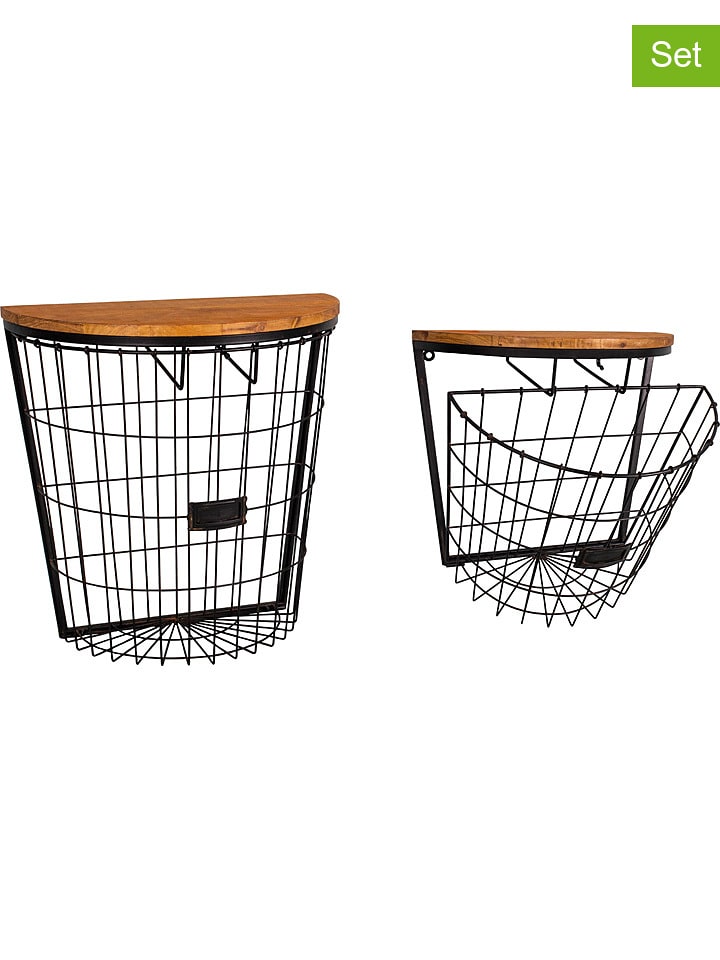 Anticline Koszyki ścienne (2 szt.) w kolorze czarnym rozmiar: onesize