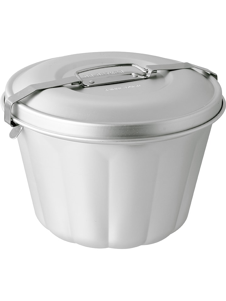 Dr. Oetker Forma "Bake Joy Classic" w kolorze srebrnym do kąpieli wodnej - 2,5 l rozmiar: onesize