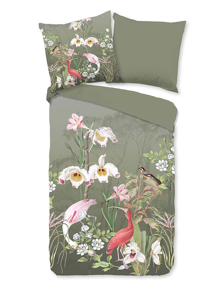 Good Morning Komplet pościeli "Lesli" w kolorze zielonym rozmiar: 155x220 cm