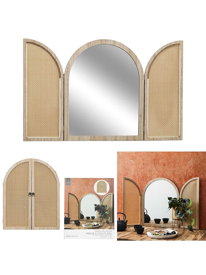 Ethnical Life Lustro ''Bali'' w kolorze beżowym - 50 x 40 cm rozmiar: onesize