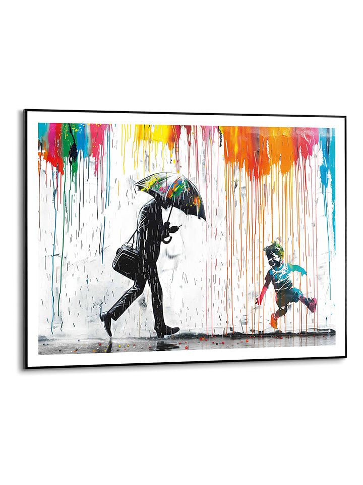 Orangewallz Druk artystyczny "Colour Rain" w ramce rozmiar: 50x70 cm