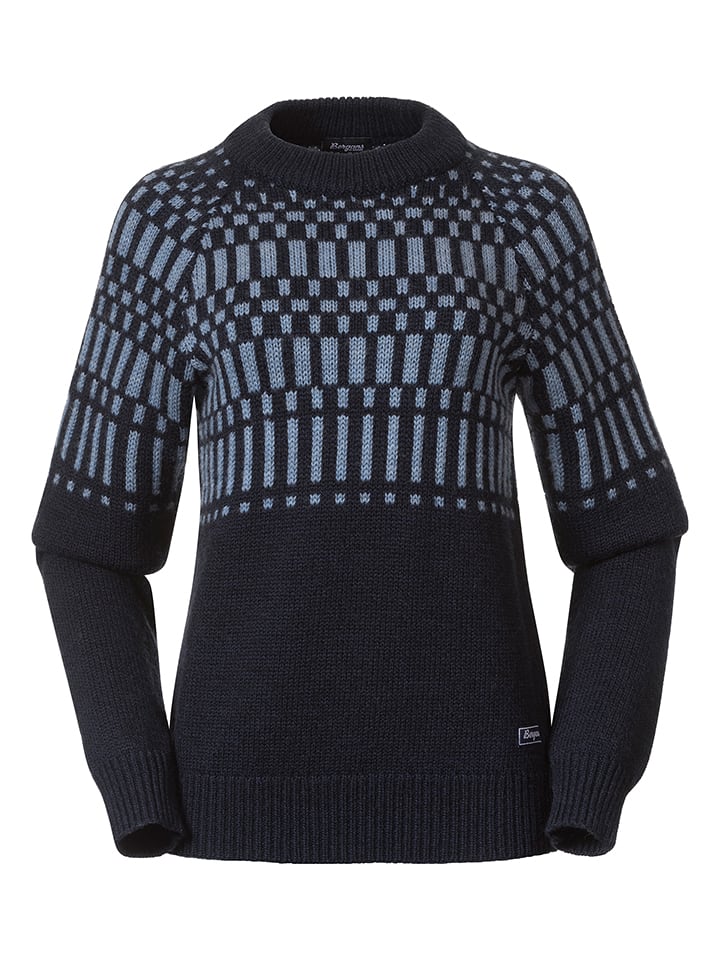 Bergans Wełniany sweter "Nordmarka" w kolorze granatowo-błękitnym rozmiar: L