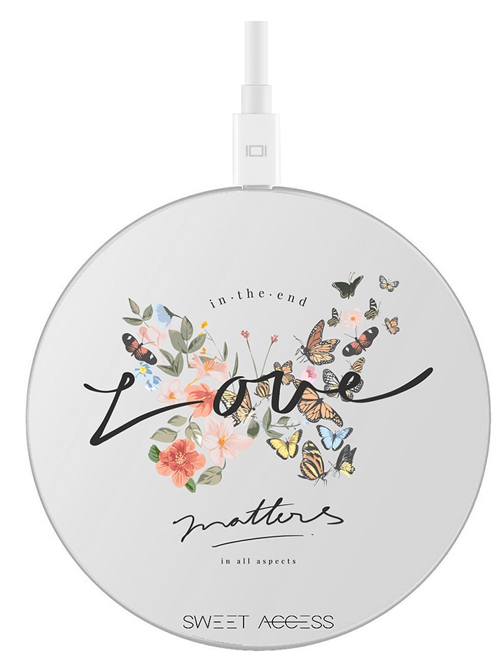 SWEET ACCESS Indukcyjna stacja ładująca "Love Papillon" w kolorze białym rozmiar: onesize
