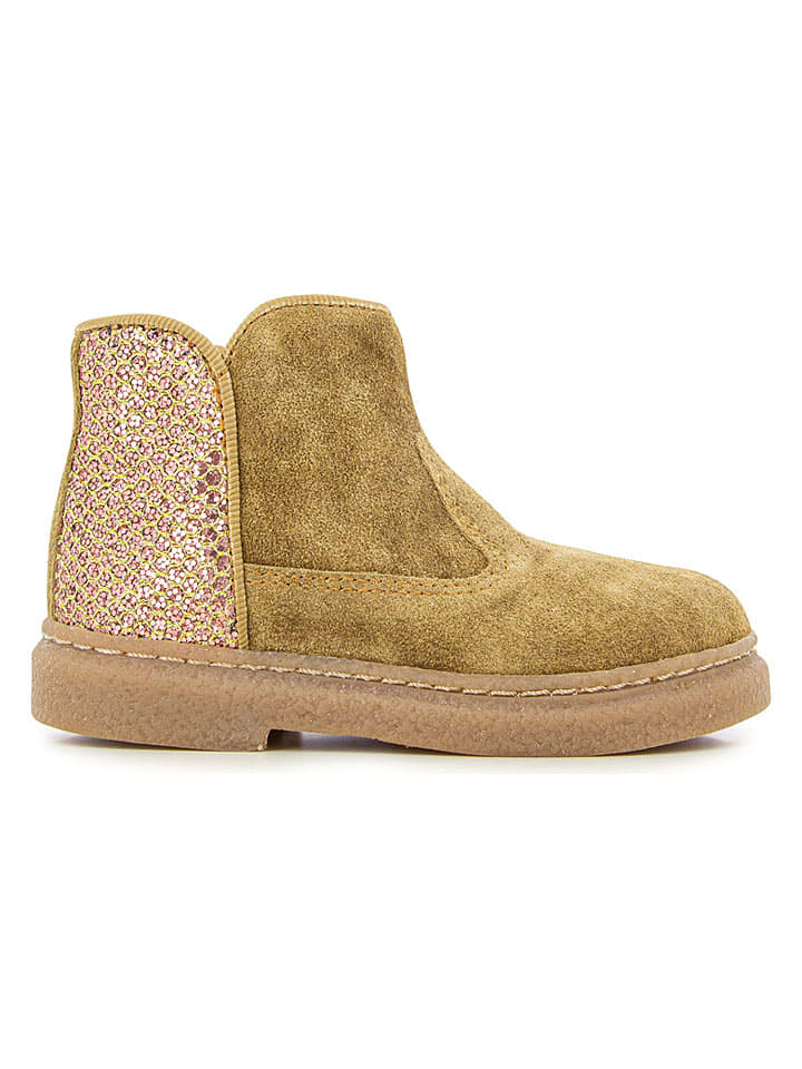 Pom D'api Skórzane botki w kolorze jasnobrązowym rozmiar: 29