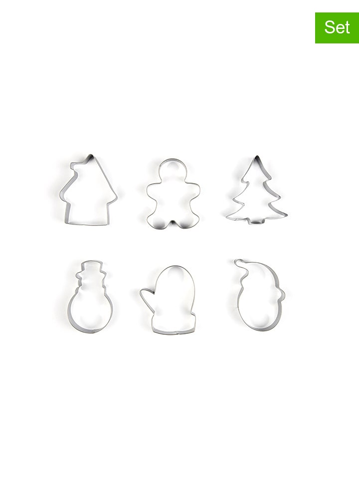 Trendy Kitchen by EXCÉLSA Foremki (6 szt.) "Wonderful Ginger" w kolorze srebrnym rozmiar: onesize