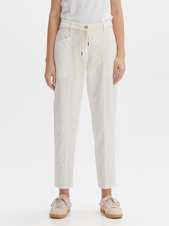 OPUS Spodnie w kolorze kremowym rozmiar: 38