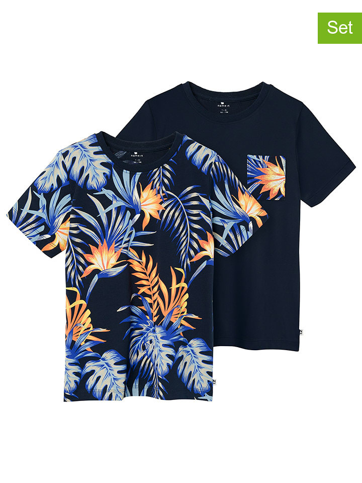 name it Koszulki (2 szt.) "Pflanko" w kolorze czarnym rozmiar: 92