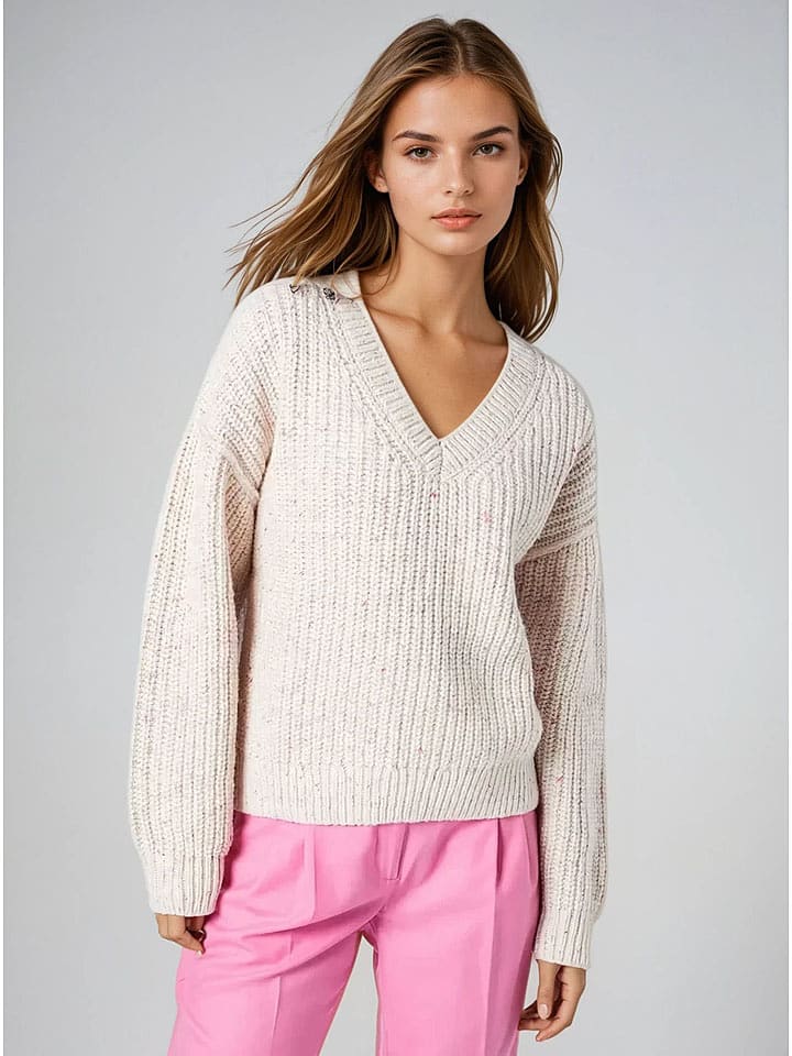 Weekday Sweter w kolorze białym rozmiar: L